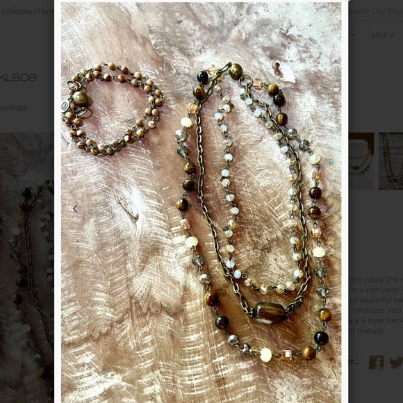 Bohemian “ Heidi “ Magnetic Adjustable Beaded Necklace R1B - Picture 3 of 7